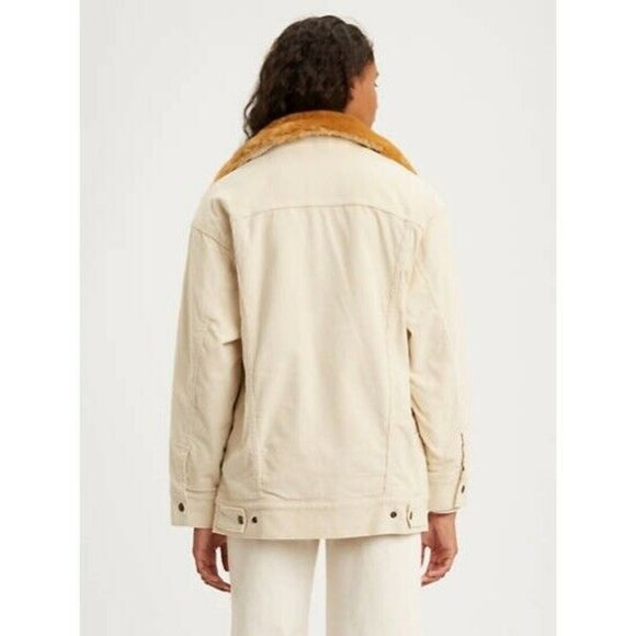 Levis Oversized Corduroy Fur Trucker 